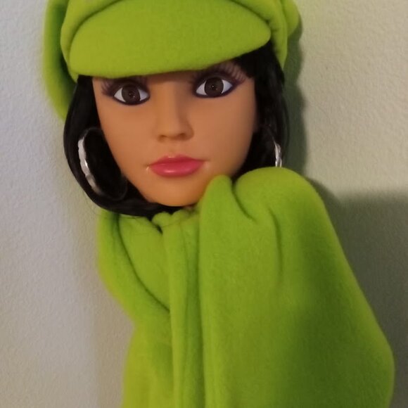 Jeweled Lime Green Hat Set main image 5